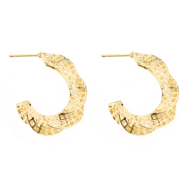 Ashley Cooper(tm) Gold-Tone Filigree Hoop Earrings - image 