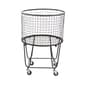 CosmoLiving by Cosmopolitan Black Industrial Metal Laundry Cart - image 5