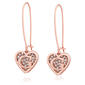 Guess Rose Gold-Tone Shephard's Hook G Logo Heart Earrings - image 1