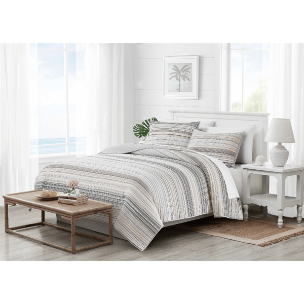 Oceanfront Resort Navarre Yarn Dye Stripe 3pc. Quilt Set