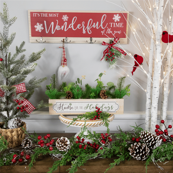 Northlight Boxed "Home For The Holidays" Christmas Candle Holders