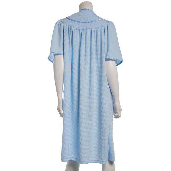 Womens Jasmine Rose Short Sleeve Blister Knit Snap Robe