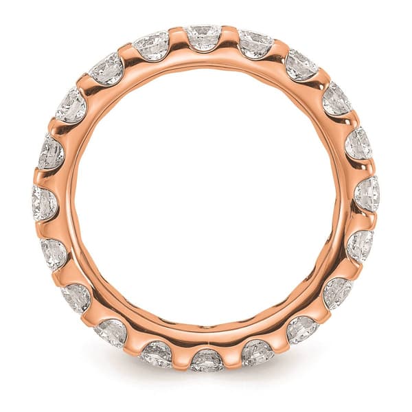 Pure Fire 14kt. Rose Gold Lab Grown Diamond Eternity Wedding Band