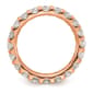 Pure Fire 14kt. Rose Gold Lab Grown Diamond Eternity Wedding Band - image 3