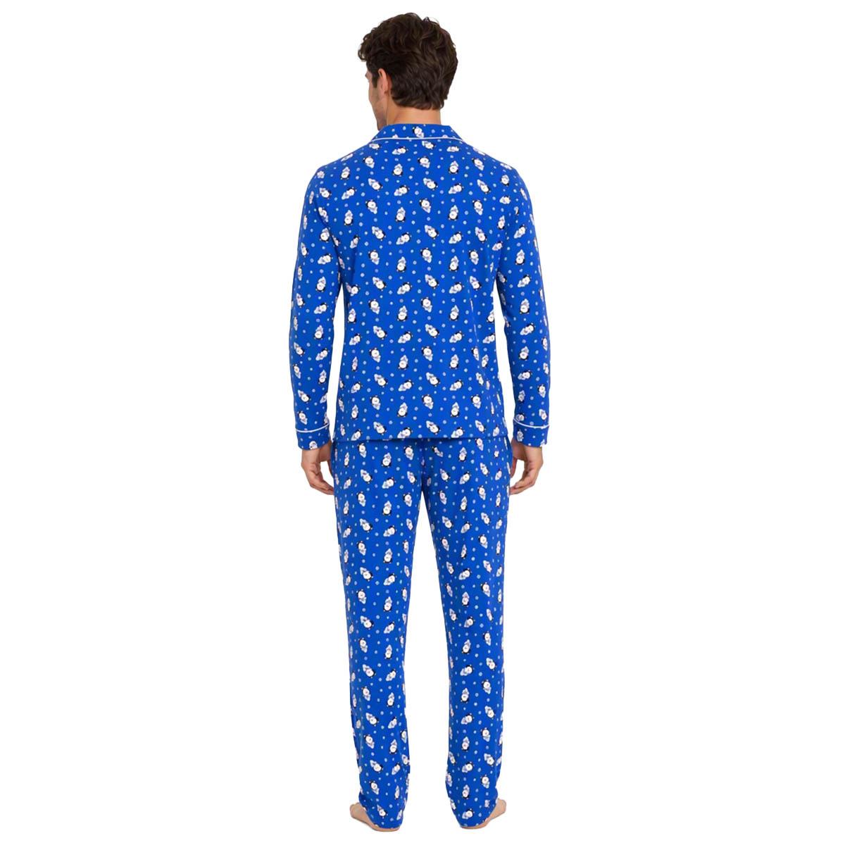 Mens Pillow Talk Long Sleeve Winter Penguin Pajama Set