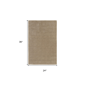HomeRoots Tan Wool Hand Woven Accent Rug - image 3