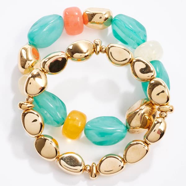 Ashley Cooper(tm) Multi Color Stretch Beaded Bracelet - image 