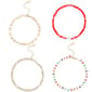 Jessica Simpson Imitation Yellow Gold Plated Multi Anklet Set - image 1