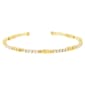 Athra 14kt. Gold over Brass Crystal & Bead Stations Coil Bracelet - image 1