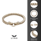 Mens Lynx Gold-Tone Ion Plated Stainless Steel Dragon Bracelet - image 6