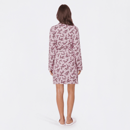 Womens Laura Ashley® Long Sleeve Floral Shawl Collar Robe