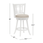 HH2 Home Fairfox Counter Height Swivel Stool with Lattice Back - image 6