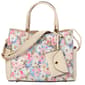 DS Fashion Triple Compartment Floral Satchel with Card Case - image 1