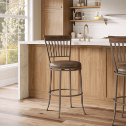 HH2 Home Hawkins Metal Commercial Grade Bar Height Swivel Stool