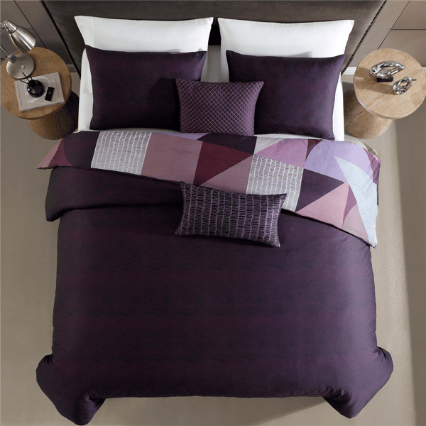 Bebejan Orchid Matrix 5pc. Reversible Comforter Set