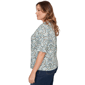 Plus Size Skye’s the Limit Fresh Start 3/4 Sleeve Jacquard Blouse - image 4