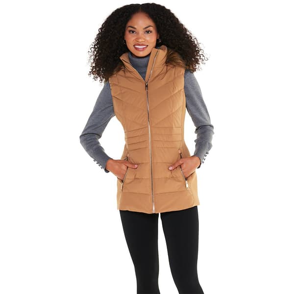 Womens Michael Kors Vest w/Faux Fur Hood