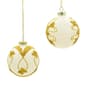 Kurt Adler 80mm White Balls w/ Gold Beads 6pc. Set - image 5