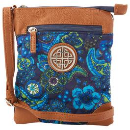 Stone Mountain Quilted Navy Paisley Pancake Crossbody