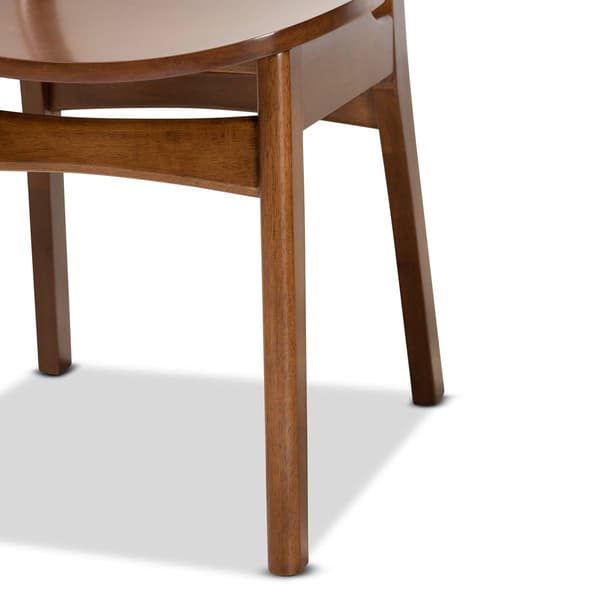 Baxton Studio Katya Modern Walnut Brown Wood 5pc. Dining Set