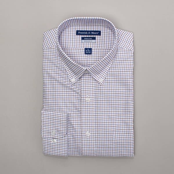 Mens Preswick & Moore(R) Regular Fit Oxford Dress Shirt - Navy - image 