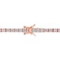 Sterling Silver 18kt. Rose Gold Dew Moissanite Bracelet - image 2