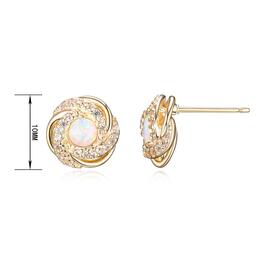 Forever Facets 18kt. Gold Plated October Knot Earrings