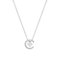 Saffron Sterling Silver Moon/Star-Inspired Moissanite Necklace - image 1