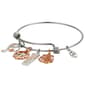 Shine Flower Mom Crystal Bar Heart & Flower Bangle Bracelet - image 2