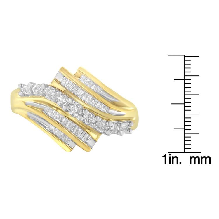 Loveblooms™ Round & Baguette Diamond Cut Ring