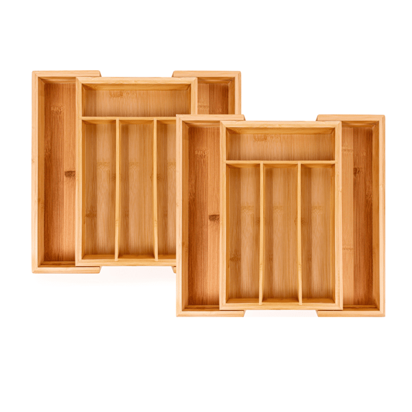 BergHOFF Bamboo 6-Slot Expanding Flatware Organizer - Set of 2