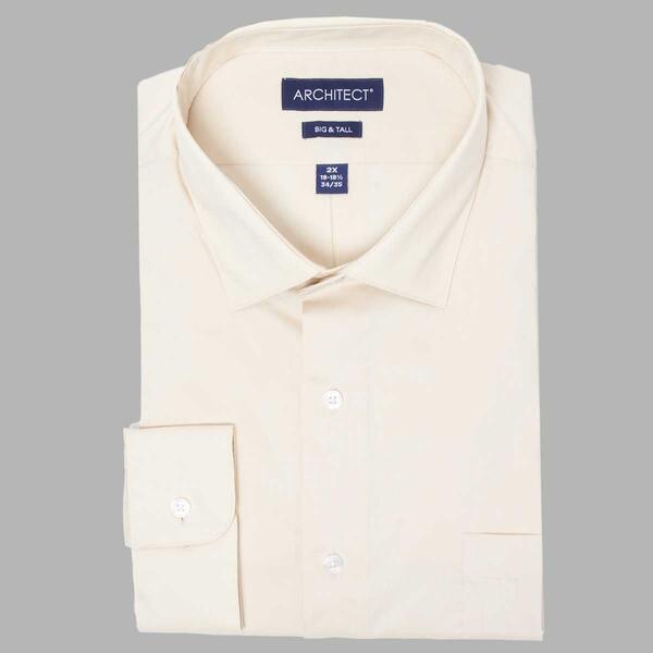 Mens Big Fit Architect&#40;R&#41; Spread Collar Dress Shirt - Sand - image 