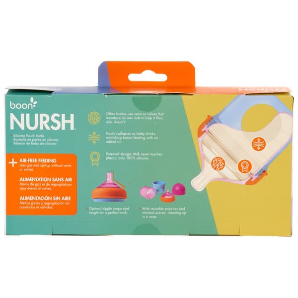 boon&#174; NURSH&#174; 3pk. 4oz. Color Block Silicone Pouch Feeding Bottles