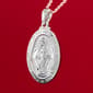 Sterling Silver Miraculous Medal Pendant Necklace - image 1
