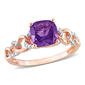 Gemstones Classics&#40;tm&#41; 10kt. Rose Gold Africa Amethyst Link Ring - image 1