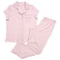Womens Laura Ashley® Short Sleeve Stripe & Long Leg Pajama Set - image 2