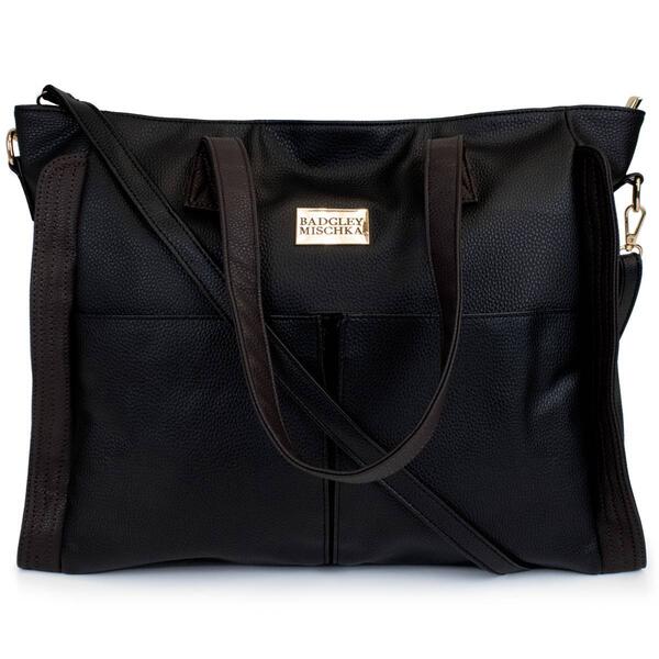 Badgley Mischka Rose Vegan Leather Travel Tote Weekender Bag - image 