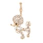 Wearable Art Gold-Tone Crystal Poodle Enhancer Pendant - image 1