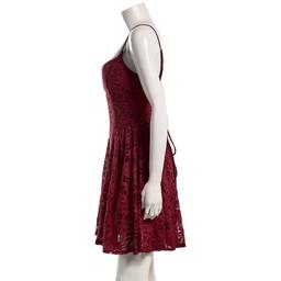 Juniors Emerald Sundae Floral Lace V Waist Skater Dress