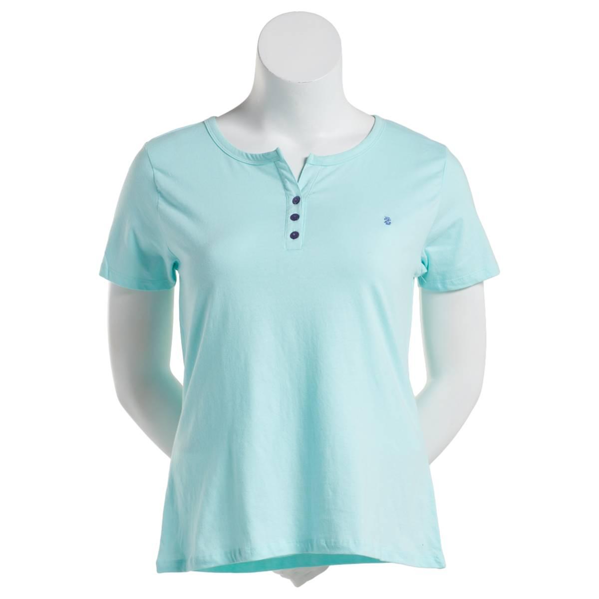 Womens IZOD® Short Sleeve Henley Pajama Tee