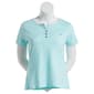 Womens IZOD(R) Short Sleeve Henley Pajama Tee - image 1