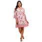 Womens Emma & Michele Long Sleeve Pleated Paisley Shift Dress - image 1