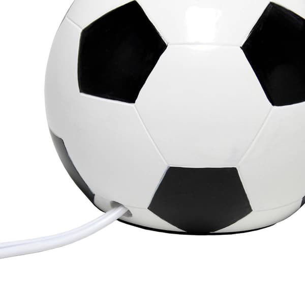 Simple Designs SportsLite 11.5in. Soccer Ball Base Ceramic Lamp