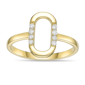Brilliant Grown 18kt. Gold-Plated Lab-Grown Diamond Oval Ring - image 21