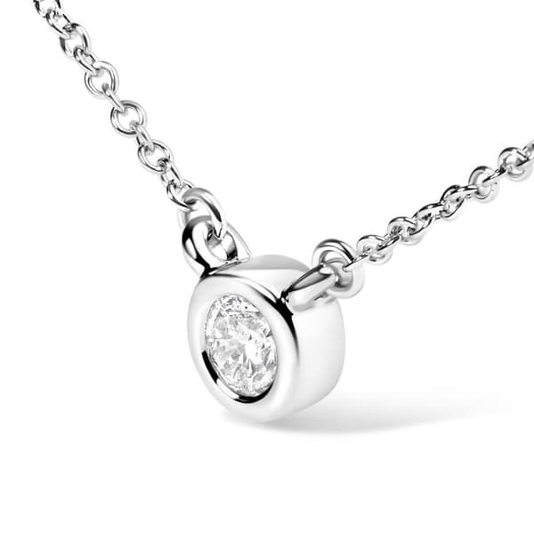 Haus of Brilliance 10kt. White Gold 1/2ctw. Diamond Round Pendant