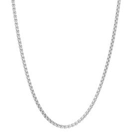 Mens Lynx Stainless Steel Square Rolo Chain Necklace