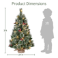 Puleo International 3ft Pre-Lit Adorned Snowy Pine Christmas Tree - image 6