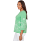 Womens Ruby Rd. Hothouse Florals Palm Tree Embroidery Blouse - image 4