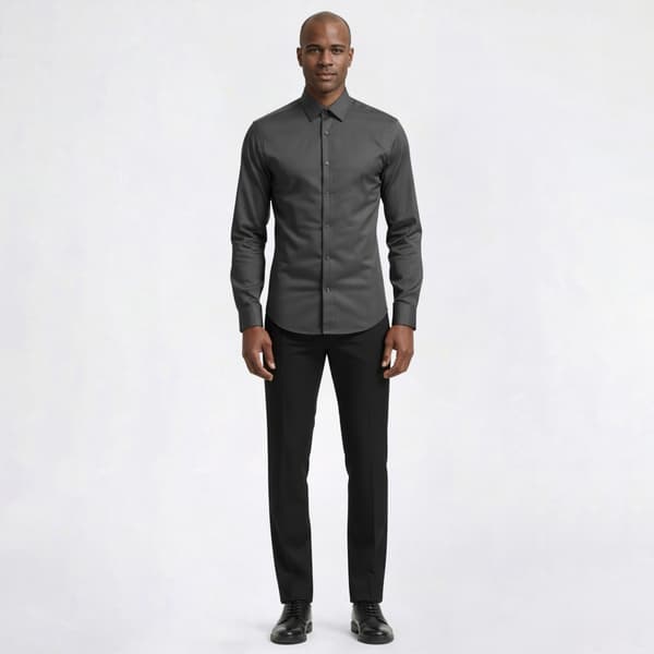 Mens Bill Blass Essentials Slim Fit Dress Shirt - Castle Rock