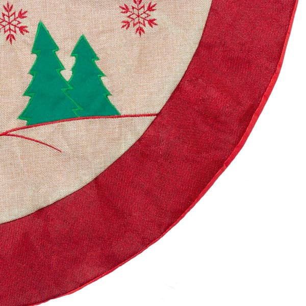 Northlight Seasonal 36in. Santa Embroidered Christmas Tree Skirt